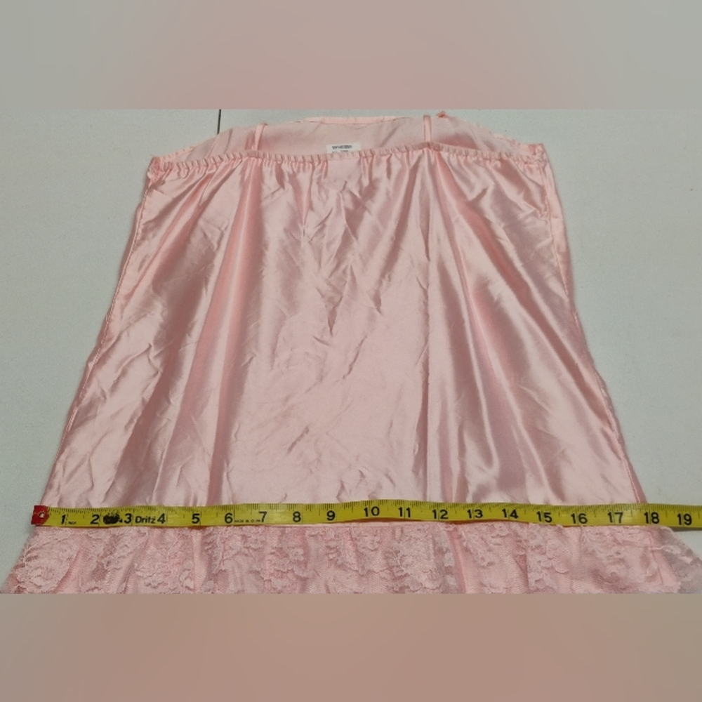 JCPENNEY Vintage Dress 2 Piece Satin/Lace Pink Sz 7/8 Women's Spaghetti Straps - Picture 7 of 16